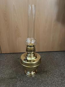 Starožitná mosazná petrolejová lampa cca 1880