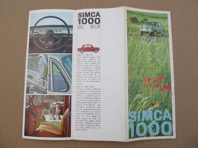 Simca 1000 - DOBOVÝ PROSPEKT automobil SIMCA