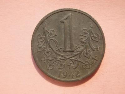 1 Koruna 1942 , PĚKNÝ STAV