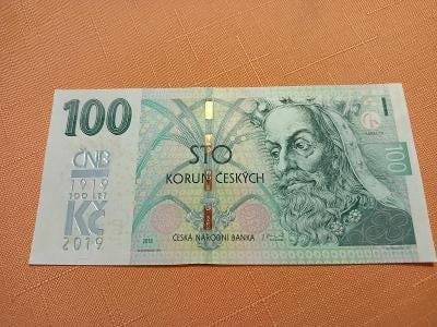 100 Kč bankovka s přítiskem