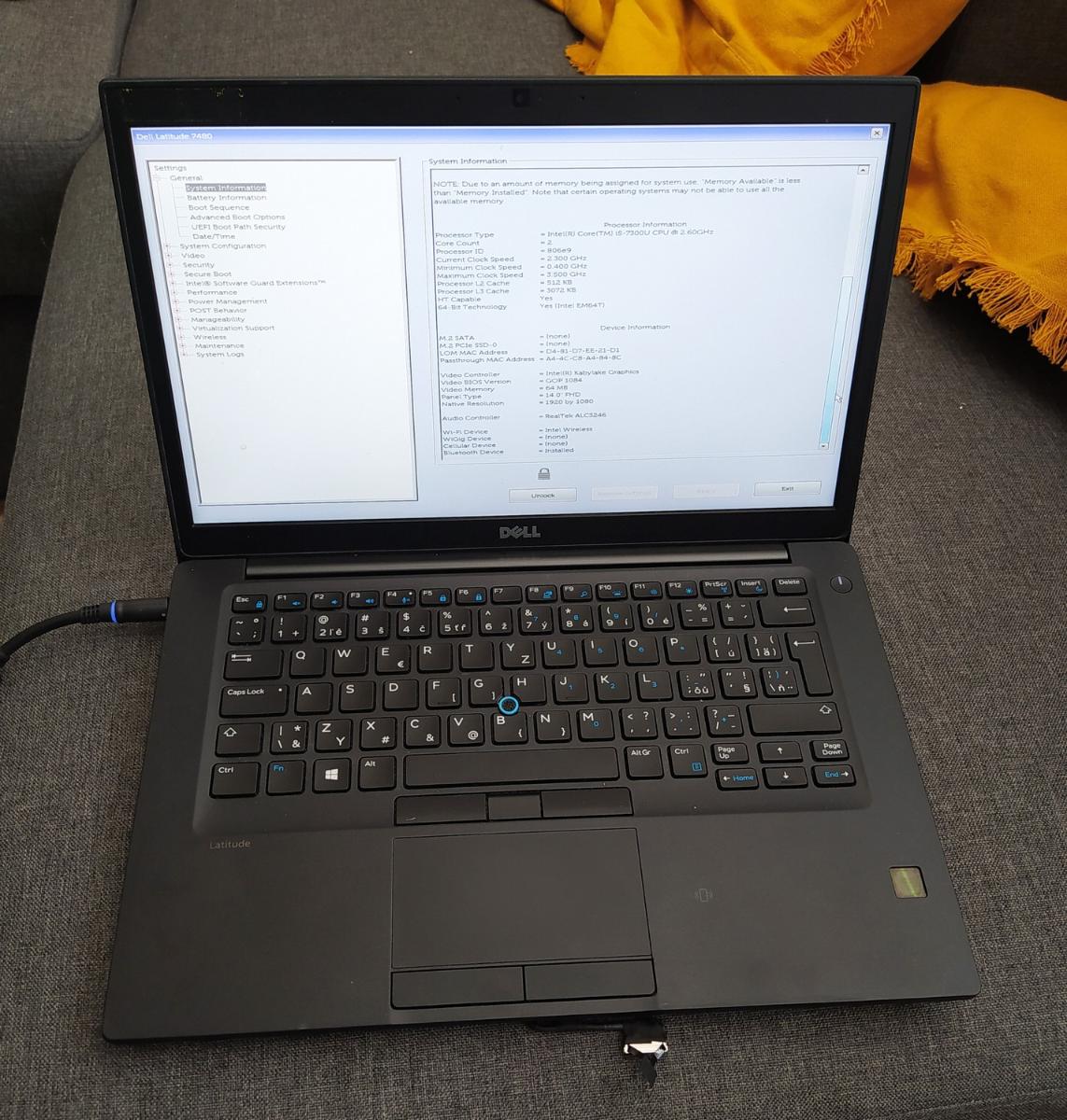 nekompletní notebook Dell Latitude 7480 - Core i5-7300u /F767/ - Počítače a hry
