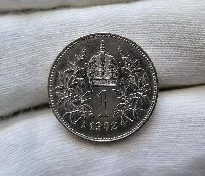 1 koruna 1902 bz, mincovna Vídeň, FJI. ( 1848 - 1916 )