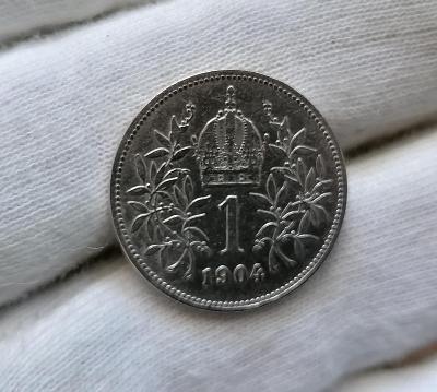 1 koruna 1904 bz, mincovna Vídeň, FJI. ( 1848 - 1916 )