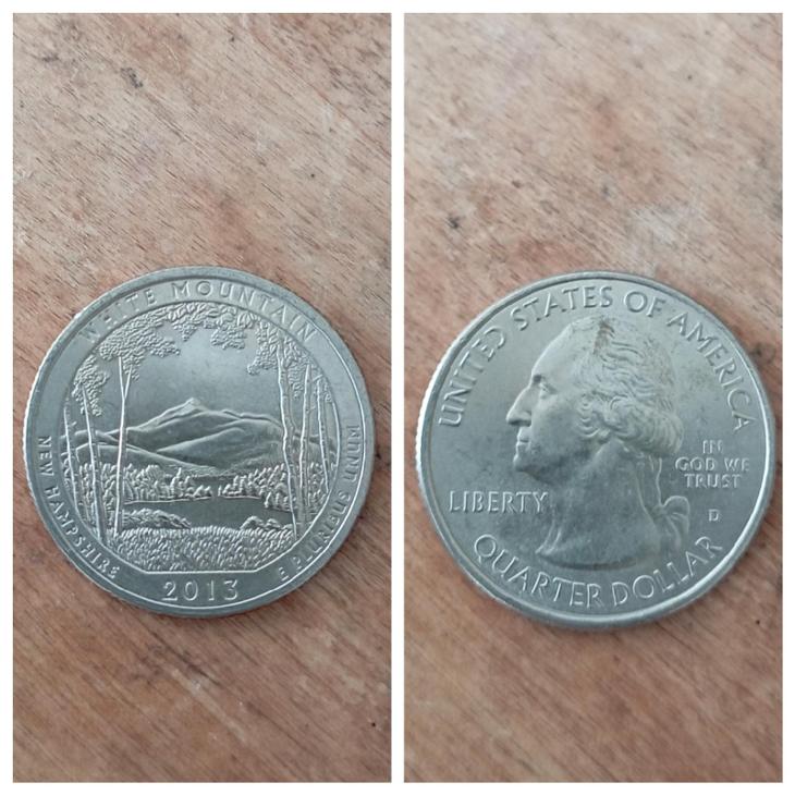 USA - 25 centů 2013 D White Mountain  - Numismatika