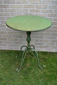 Kovový stůl PROVENCE 60 cm - antik zelená  