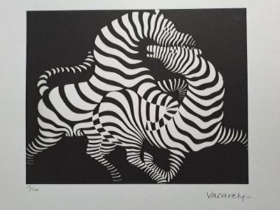 Victor Vasarely - Hravé zebry - Certifikát, Signováno, číslováno