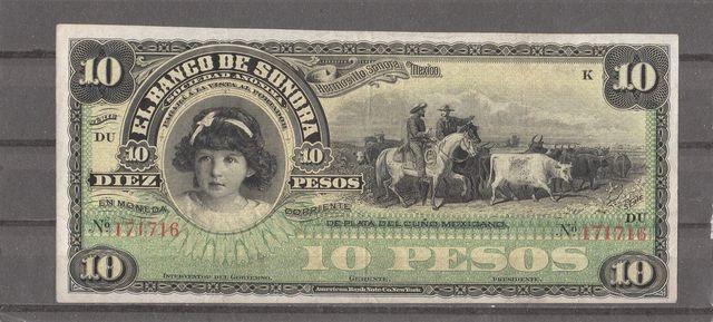Mexiko , 10 pesos - r. 1898 - 1911 - 