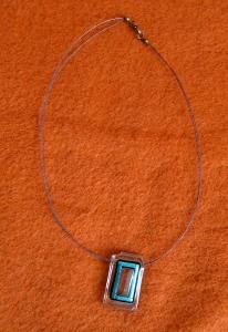 Sklenění náhrdelník tyrkysové barvy