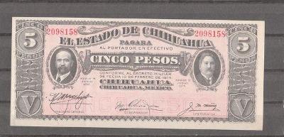 Mexiko , 5 peso - r. 1914  - 