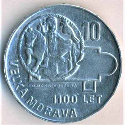 1966 - 10 Kčs 1100 let Velké Moravy, sbírkový stav!!