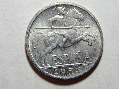 Španělsko 10 Centimos 1953 XF č38238