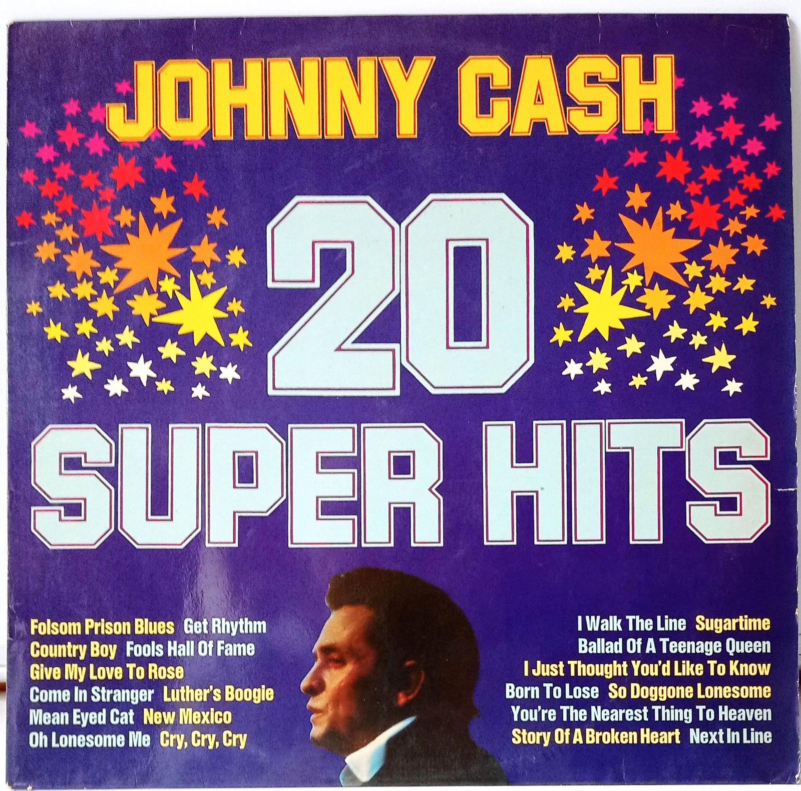 LP Johnny Cash - 20 Super Hits, 1971 EX - Hudba
