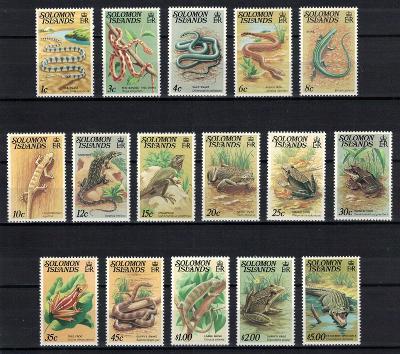 Šalamounovy ostrovy 1979 kompl. set "Reptiles and Amphibians (1979)"