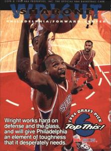 SHARONE WRIGHT (PHI) b/w CALBERT CHEANEY (WSH) @ 1994-95 NBA Hoops