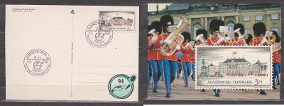 Norsko celinová pohlednice královský palác a garda příležitostné raz.