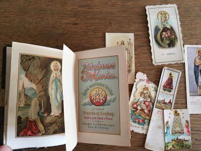 Modlitební knížka 1896 se svatými obrázky