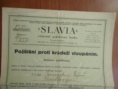 Kladno-Pojišť.kancelář SLAVIE-Pojištění proti krádeži vloupáním - 1931