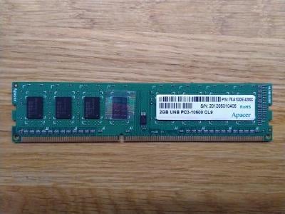 Paměť APACER UNB PC3-10600 CL9 DDR3 1333MHz 2GB