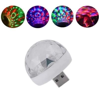 Barevná LED  RGB disco mini koule do USB