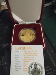 Zlatá medaile 660 let od korunovace Karla IV