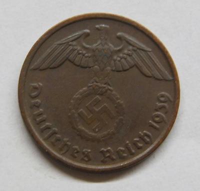 2 Reichspfennig 1939 D. Mince Německo. B4865
