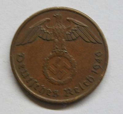 2 Reichspfennig 1940 A. Mince Německo. B4867