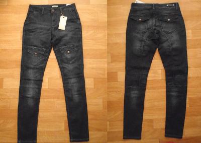 0822-Dámské nové džíny b. young/W29/L32/M/37cm/103cm