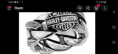 Masivní pánský stříbrný prsten Harley Davidson mincovní stříbro 925