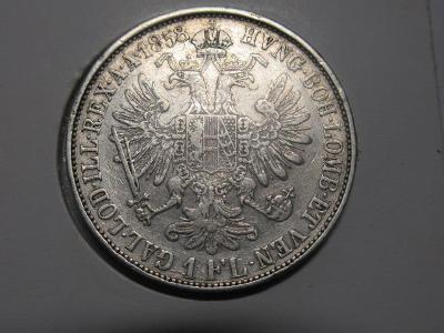 Rakousko-Uherský 1 florin 1858 M
