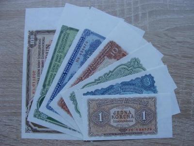 Sada 7 neplatných bankovek z roku 1953 UNC pravé a neperforované ! ! !