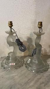 St. Párové lampy z částečně pískovaného křišťálu č:8084