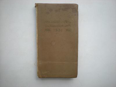 Starý Kapesní kalendář - Atlas Československého červeného kříže - 1931