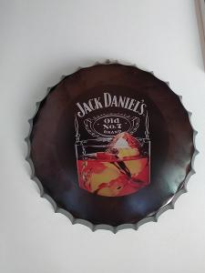Velká plechová retro cedule pivní zátka JACK DANIELS