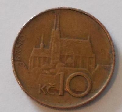 2 kusy mince hodnota 10 Kč rok 1993