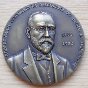 Medaile - Robert Koch; Antunes Gabral; viz popis; stav viz fota