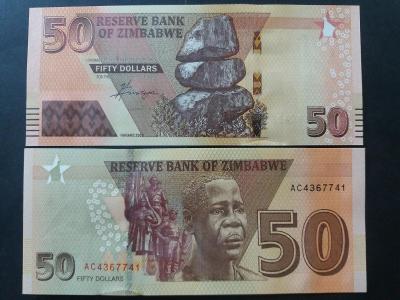 50 DOLLARS - ZIMBABWE 2021 - Afrika - UNC !!!.