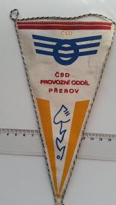 vlajka ČSD železnice vlak dráha Přerov