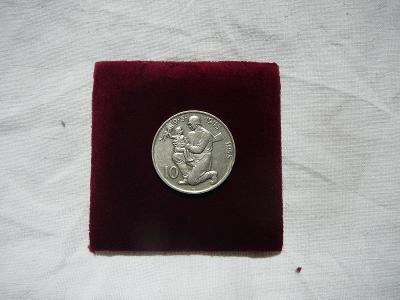 stříbrná mince 10