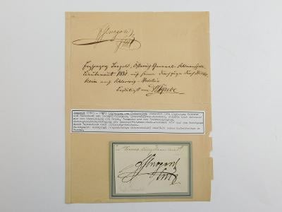 Císařský podpis LEOPOLDA 1823-1898