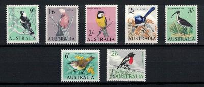 Austrálie 1965 "Queen Elizabeth II, Birds and Navigators" Mi. 339-345