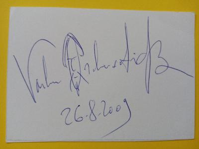 Autogram Varhan Orchestrovič Bauer skladatel, herec v Musíme se sejít