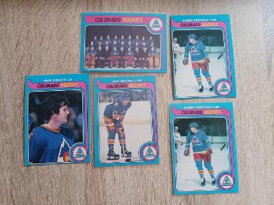 Lot Hokejových Kariet O-PEE-CHEE 1979-1980 Colorado Rockies