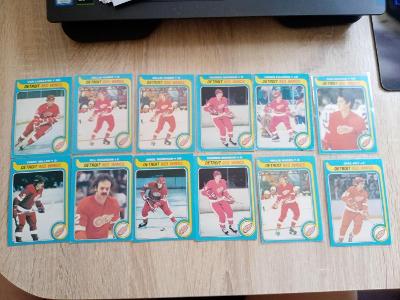 Lot Hokejových Kariet O-PEE-CHEE 1979-1980 Red Wings