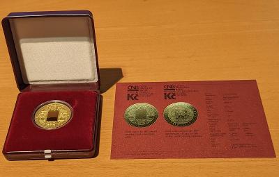 Mimoriadna razba: uncová minca ČNB výročie meny Proof