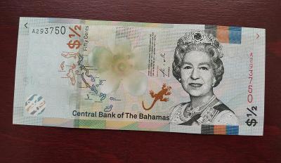 UNC BAHAMY 1/2 Dollar 2019 královna