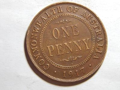Austrálie 1 Penny 1917 I XF č11522