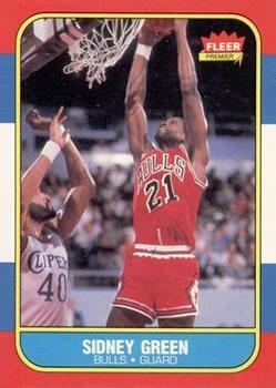 SIDNEY GREEN @ CHICAGO BULLS @ 1986-87 Fleer NBA
