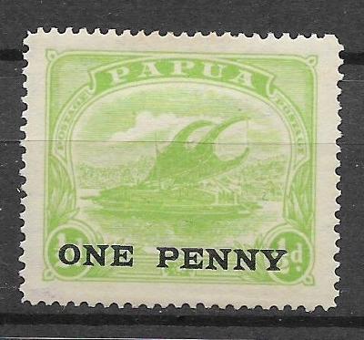 Britská kolonie Papua One Penny 