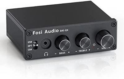 Fosi Audio Q4 Mini 24bitový 192kHz DAC stereofonní zesilovač 