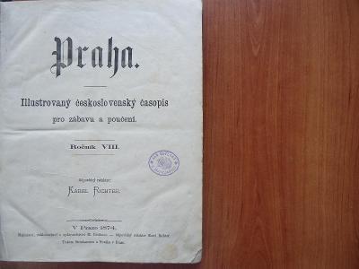 Časopis PRAHA ,roč. VIII. - vyšlo v Praze v r.1874